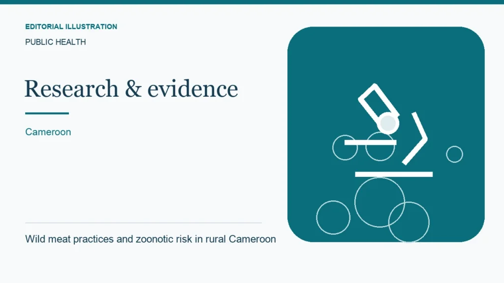 Editorial illustration: Wild meat practices and zoonotic risk in rural Cameroon