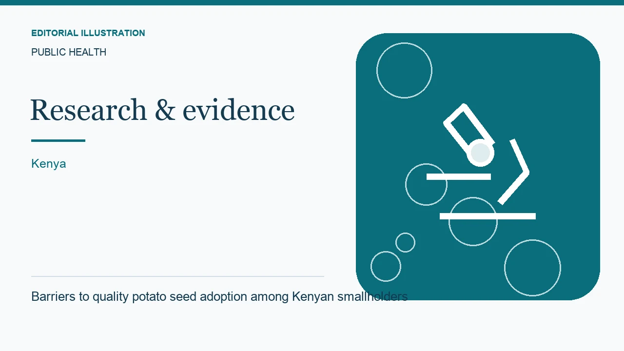 Editorial illustration: Barriers to quality potato seed adoption among Kenyan smallholders