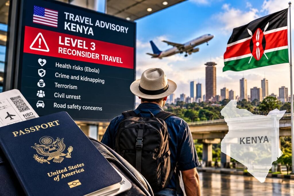 The United States has raised its travel advisory for Kenya to Level 3, urging American travellers to reconsider travel amid health and security concerns. The advisory is not a blanket travel ban.